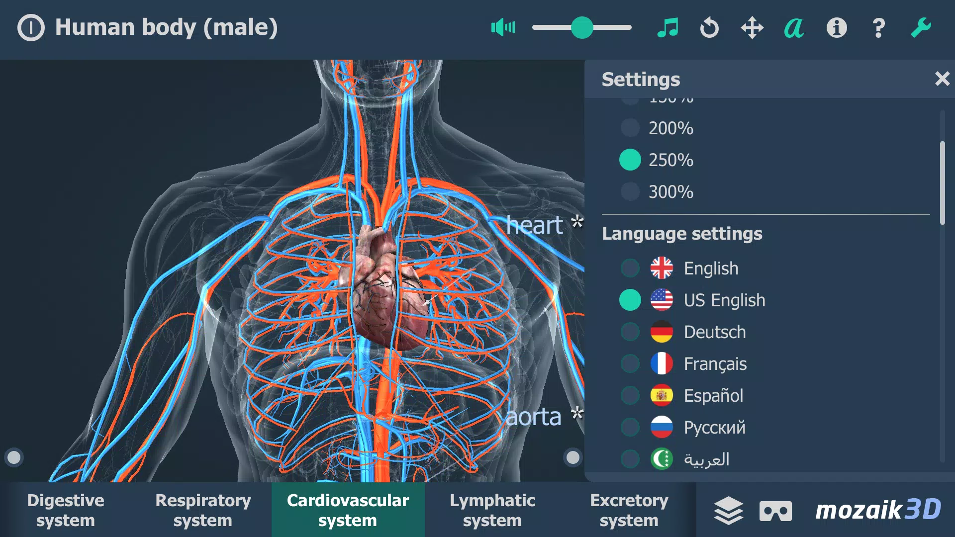 Human body (male) 3D scene屏幕截圖2