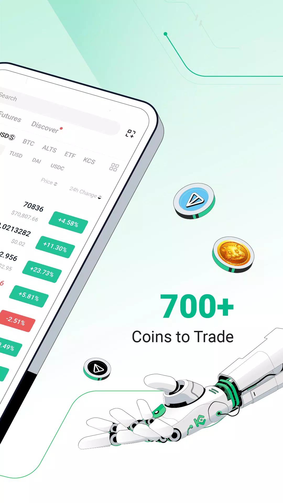 KuCoin - 比特幣BTC、以太坊ETH交易所屏幕截圖2