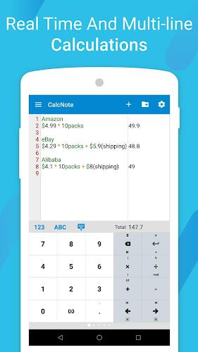 ภาพหน้าจอ CalcNote - Notepad Calculator 1