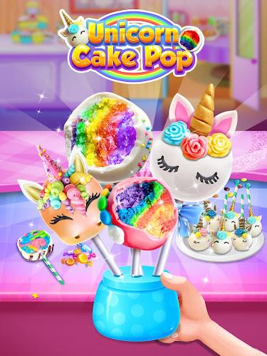 Unicorn Cake Pop - Sweet Food Capture d’écran1