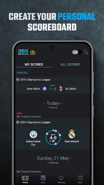 ภาพหน้าจอ 365Scores: Live Scores & News Mod 2