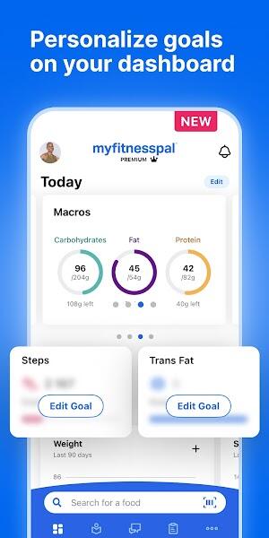 MyFitnessPal ဖန်သားပြင်ဓာတ်ပုံ 1