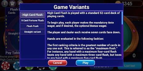 High Card Flush Poker captura de pantalla 2