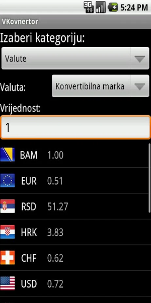 VKonvertor - konvertor valuta ekran görüntüsü 2