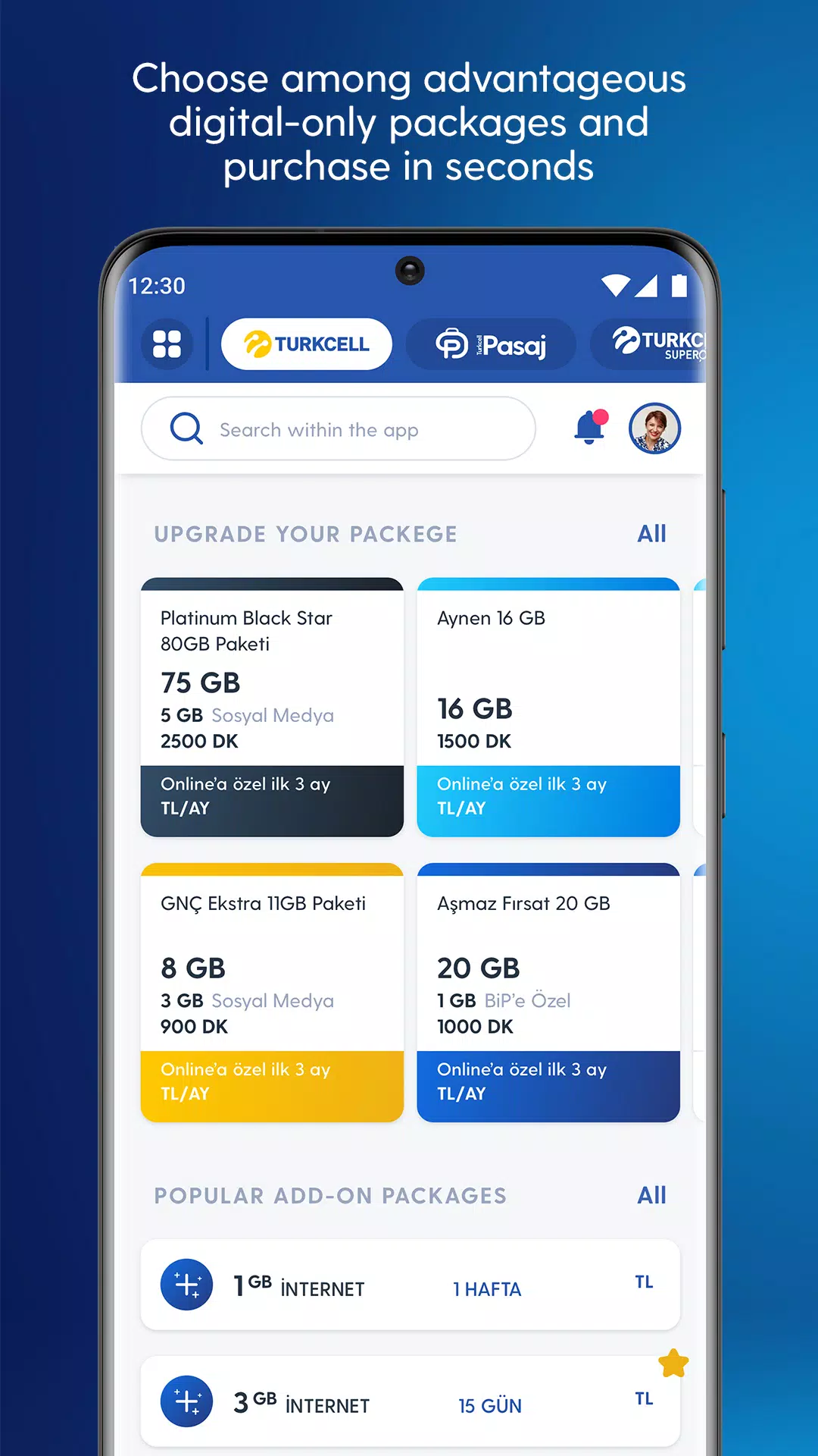 ภาพหน้าจอ Turkcell 4