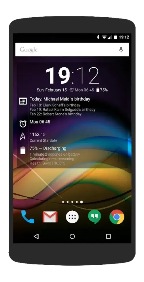 ภาพหน้าจอ Chronus Information Widgets 4