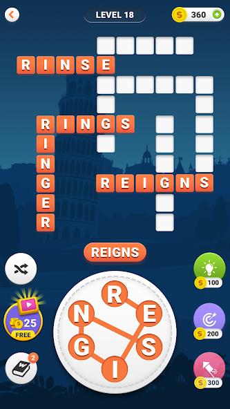 Word Search: Crossword puzzle Mod 스크린 샷 3