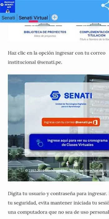 Senati Blackboard экрана 3