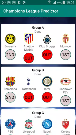 Champions Football Predictor স্ক্রিনশট 1