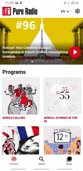 RFI Pure Radio - Podcasts स्क्रीनशॉट 1