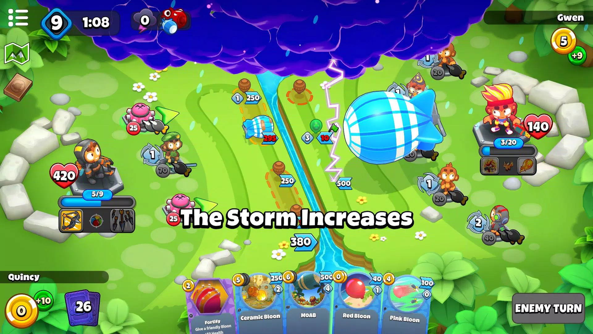 Bloons Card Storm экрана 2