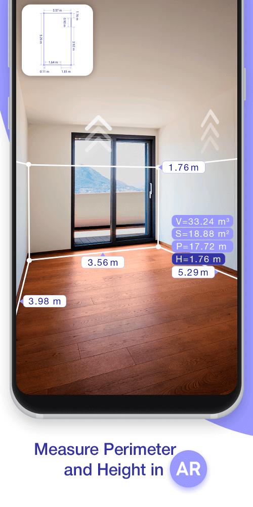 ARPlan 3D 捲尺，尺子量度，平面圖測繪，AR 測距儀屏幕截圖1