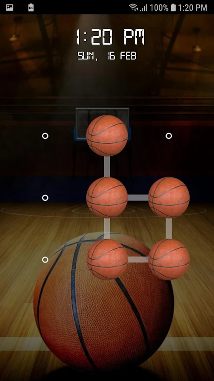 Basketball Screen Lock Pattern ảnh chụp màn hình 4