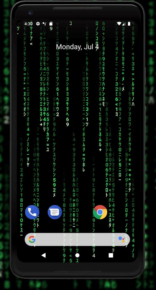 Matrix Live Wallpaper ကိုဖန်သားပြင်1