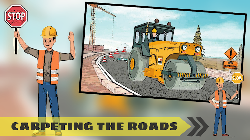 Highway road construction game ekran görüntüsü 1