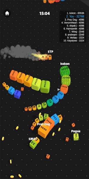 Snake Cube Arena: Merge 2048 স্ক্রিনশট 3