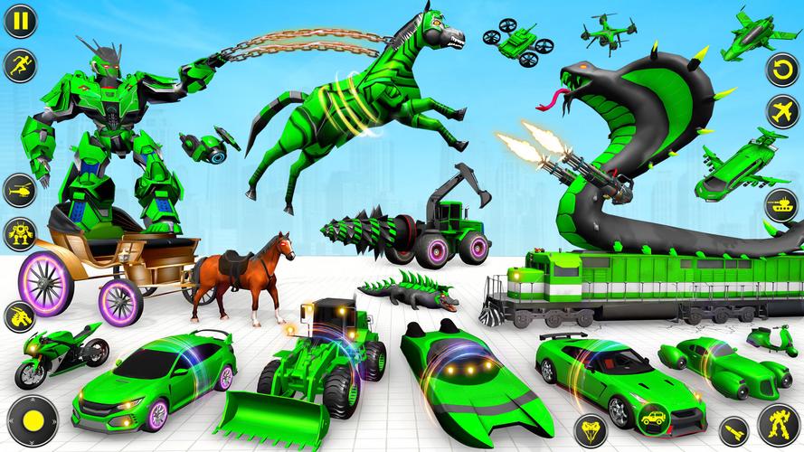 Horse Robot: Car Robot Games स्क्रीनशॉट 2