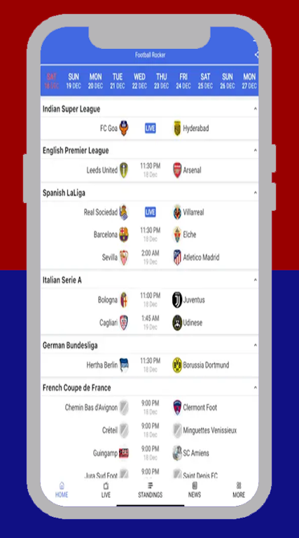 FootyBite app 스크린 샷 3