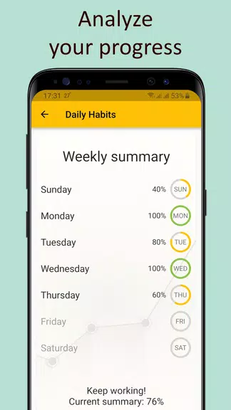 Daily activities tracker экрана 3