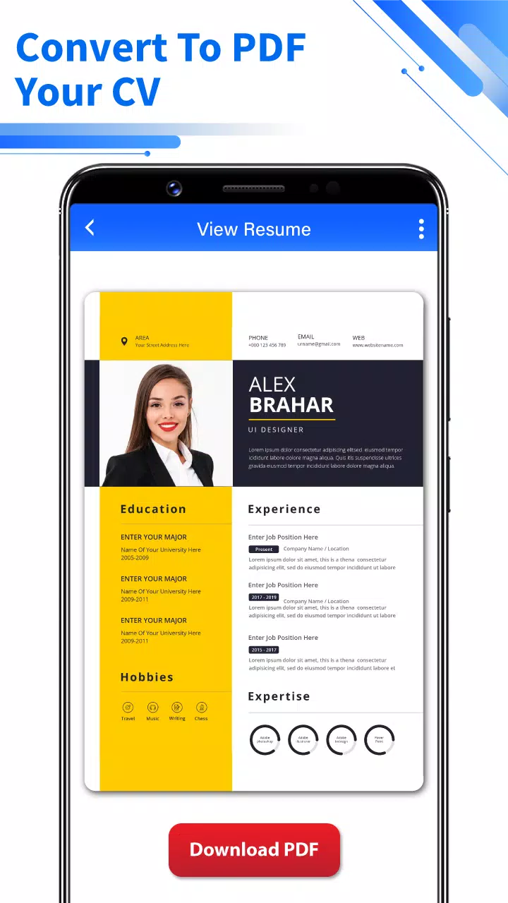 Screenshot Resume Builder - PDF CV Maker 2