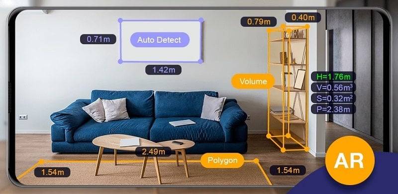 AR 定規ツール –計画する巻尺とカメラ。メジャー計測アプリスクリーンショット1