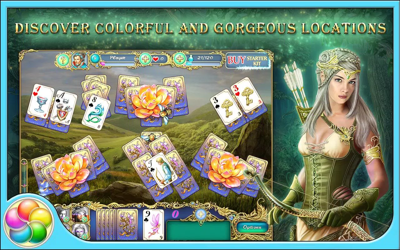 Tri Peaks Emerland Solitaire screenshot 1