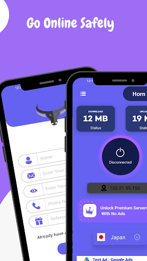 HornVPN ảnh chụp màn hình 1