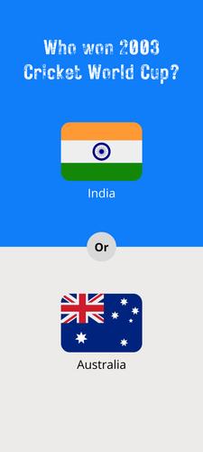Cricket WorldCup: QuizMaster экрана 4