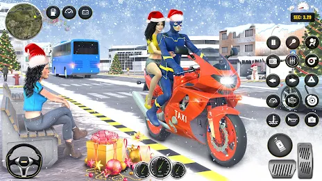 Superhero Bike Taxi Bike Games screenshot 4