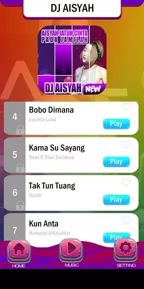 Piano Tiles DJ Aisyah Jamilah Capture d’écran2