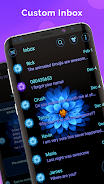 Blue Blossoms SMS Theme স্ক্রিনশট 1