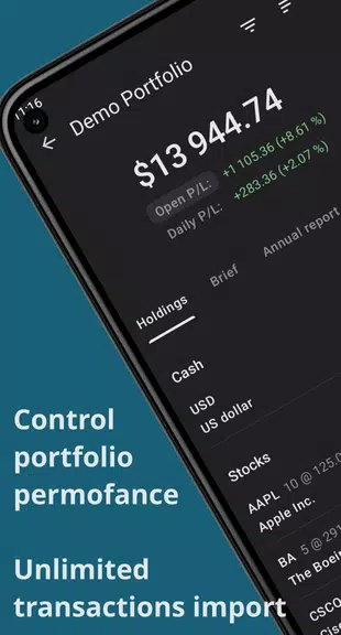 Investing portfolio tracker экрана 1