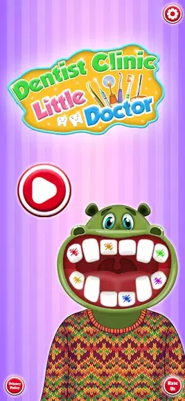 ภาพหน้าจอ Hippo’s Doctor : Dentist Games 3