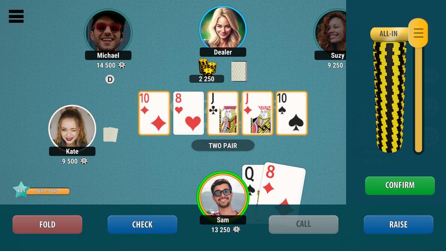Kindza Poker экрана 3