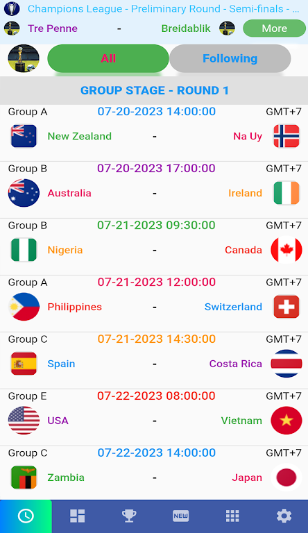 Female Cup Matches screenshot 1