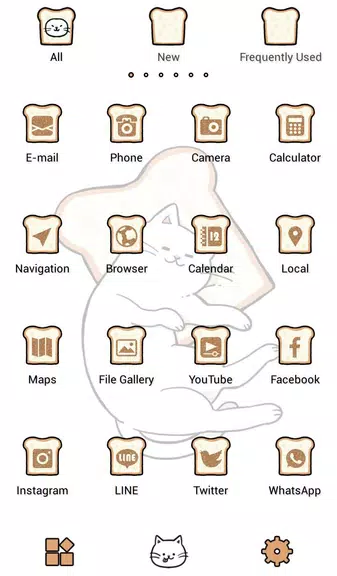 Cute Wallpaper Bread Cat Theme screenshot 3