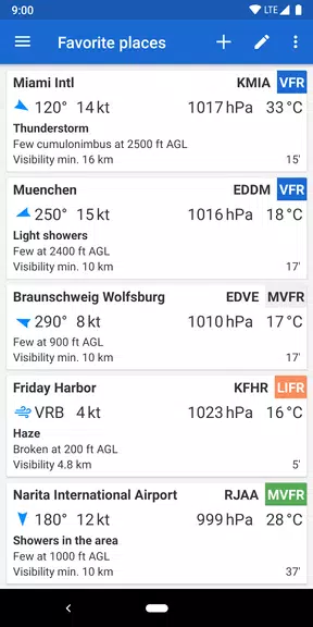 ภาพหน้าจอ Avia Weather - METAR & TAF 1