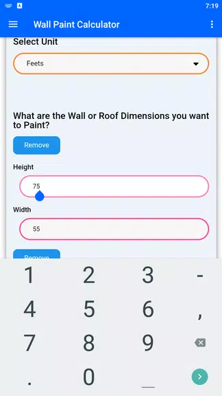 Wall Paint Calculator Screenshot 2