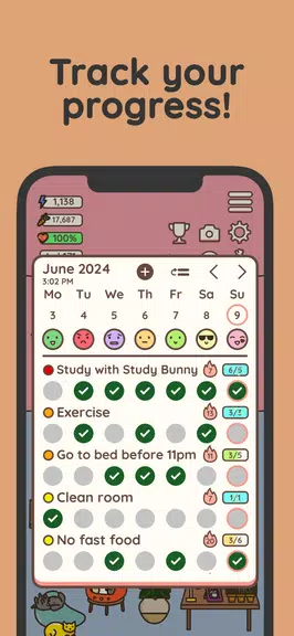 ภาพหน้าจอ Habit Rabbit: Habit Tracker 2