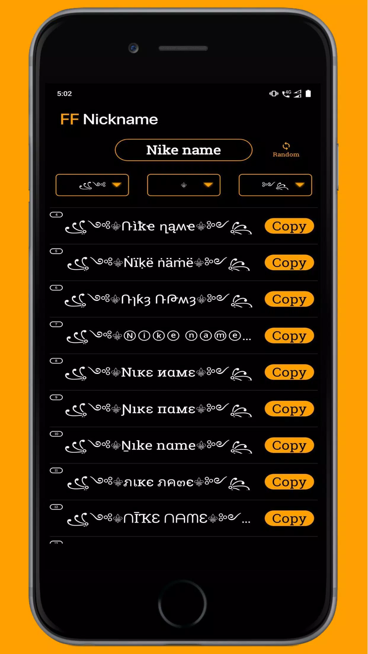 Screenshot FF Name Creator - Nickname Generator For Games 4