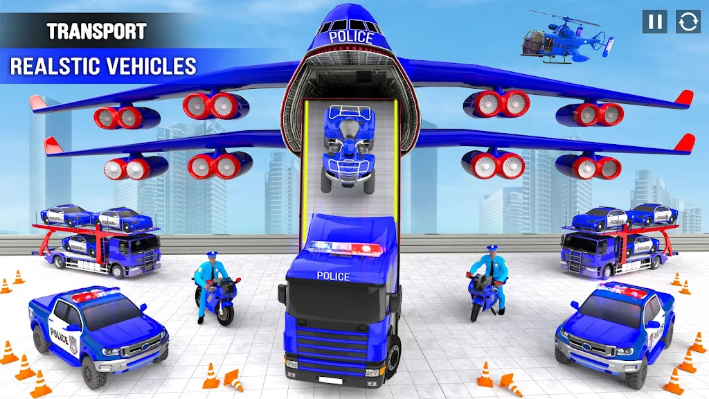 Police Car transporter Game 3D Скриншот 4