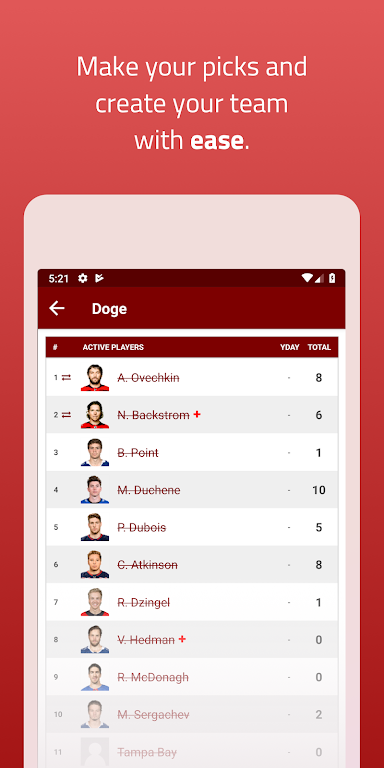 Officepools - Fantasy Hockey P screenshot 4