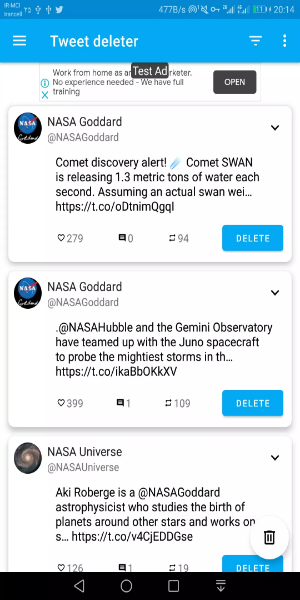 Screenshot Tweet Deleter - Delete Your Tweets 3