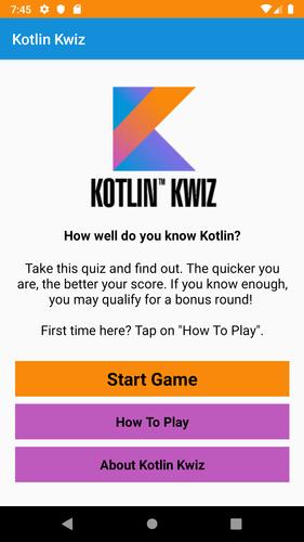 Kotlin Kwiz Screenshot 1