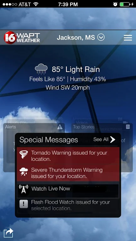 16 WAPT Weather Screenshot 1
