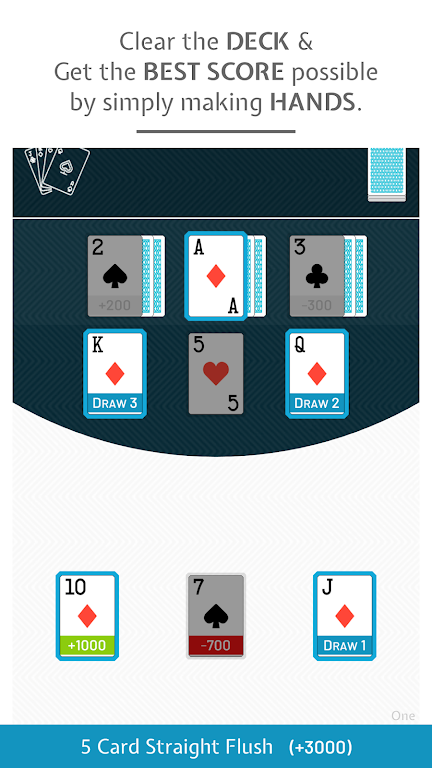 9-Draw: Poker Solitaire Puzzle屏幕截圖1