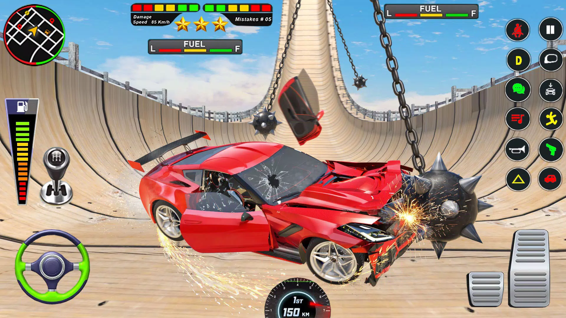 Mega Ramp Car Crash Simulator screenshot 2