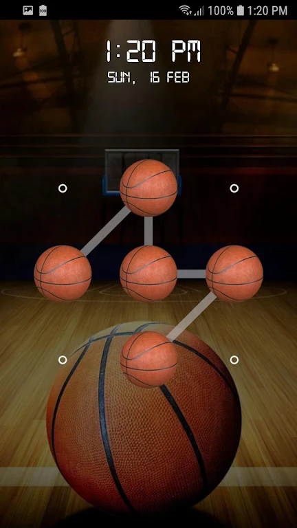 Basketball Screen Lock Pattern স্ক্রিনশট 1