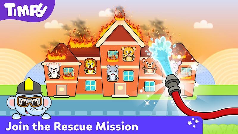 Timpy Kids Firefighter Games zrzut ekranu 2