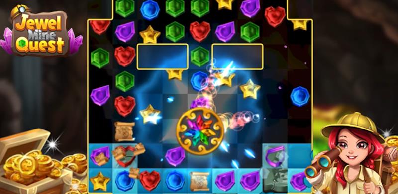 Jewel Mine Quest: Match-3 স্ক্রিনশট 1